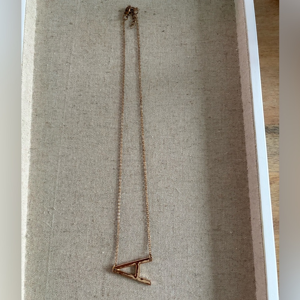 Gold Initial Pendant Necklace
